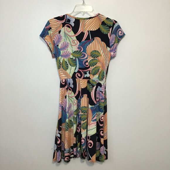 Chetta B Tropical Patterned V-Neck Dress Size XS - Picture 9 of 9